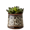 Mini kruka brunmelerad stengods