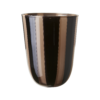 Ljuslykta i glas randig svart beige
