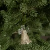 Glasängel hänge julgranspynt guld glitter