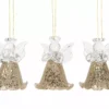 Glasängel hänge julgranspynt guld glitter