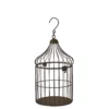 Hängande fågelbur / ampel i rostbrunt järn trädgårdsdekoration