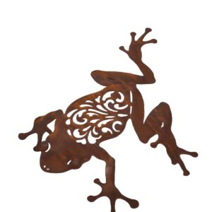 Trädgårdsdekoration rostig groda