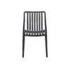 Matstol i svart plast för utomhusbruk
