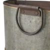 Väggkruka zink rost järn vintage med ögla