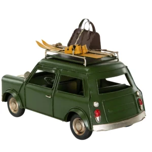 Bil metall dekoration grön mini cooper