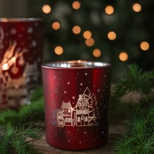 Majas cottage ljuslykta winter cottage röd