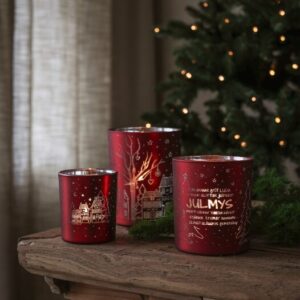 Majas cottage ljuslykta winter cottage röd