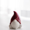 Tomte harald vit röd juldekoration