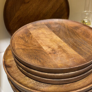 Bricka fat mörkbrunt mangoträ