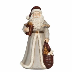 Juldekoration tomte med julklappar och säck