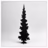 Julgran svart plåt siluett