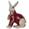 Stor sittande kanin juldekoration röd