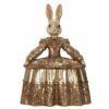 Smyckesskrin kanin guld klänning dekoration