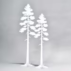 Tall siluett vit plåt