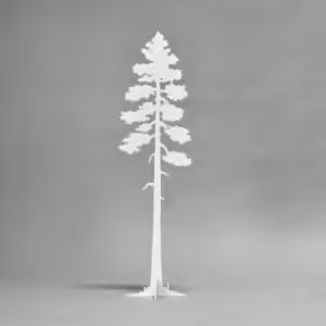 Tall siluett vit plåt