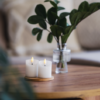 Led mindre blockljus flamme vit vax