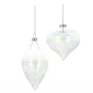 Julgranskulor i klarglas med bubblor