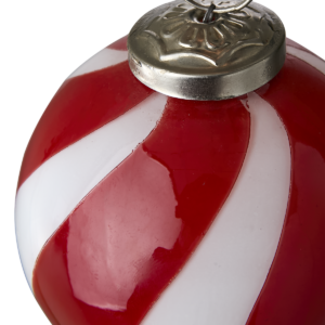 Julgranskulor tivoli röd vit randig