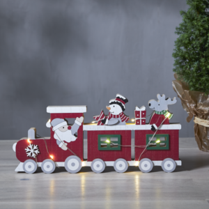 Lok tåg juldekoration med ledbelysning