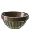 Skål i grönbrun keramik