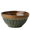 Skål i grönbrun keramik