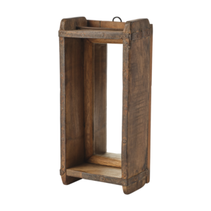 Handgjord vintage trälåda med spegel