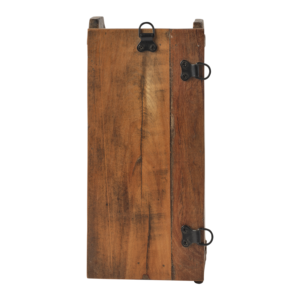 Handgjord vintage trälåda med spegel