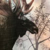 Kökshandduk med älg / skogens konung