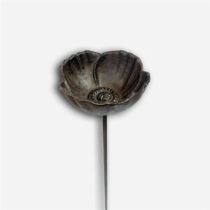 Fågelbad på pinne i järn / vallmokopp