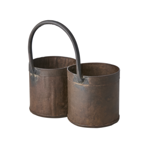 Rostig dubbelkruka med ögla / handtag