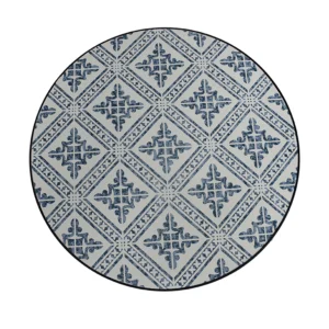 Mosaikbord cafébord trädgårdsbord vit blå mönster