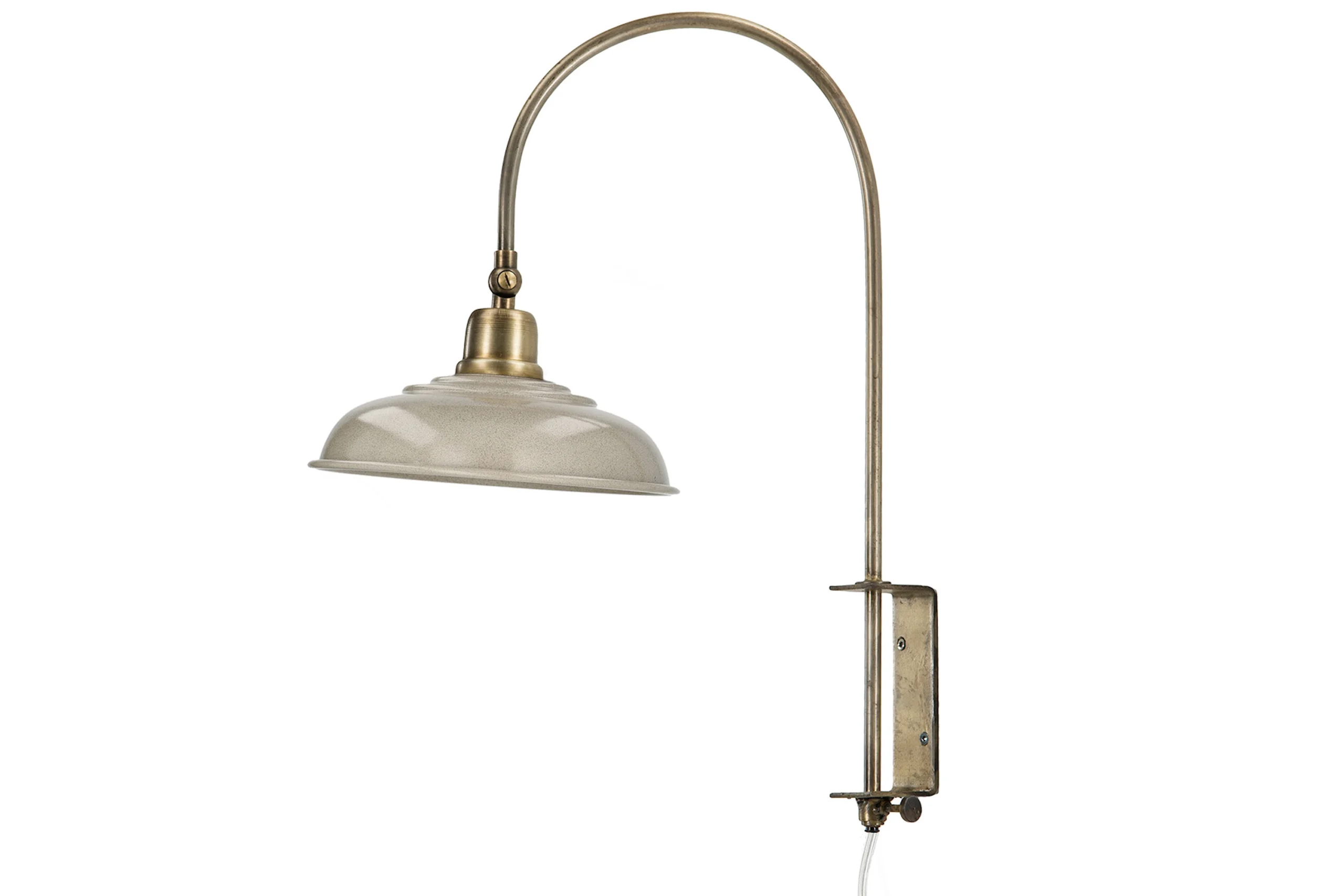 Vägglampa industri metall sand/beige mässing