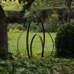 Växtstöd bollen trädgårdsklot i rostigt järn