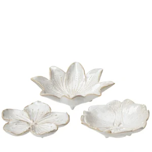 Vitt fat porslin dekoration blomma