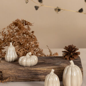 Pumpa i beige glaserad keramik