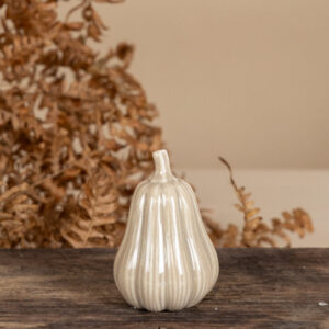 Pumpa i beige glaserad keramik