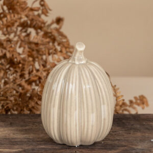 Pumpa i beige glaserad keramik