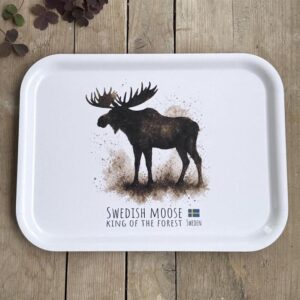 Bricka med motivet av en älg, king of the forest