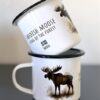 Emaljmugg älg souvenir sverige