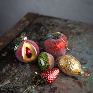 Äpple glitter julgranspynt hänge dekoration