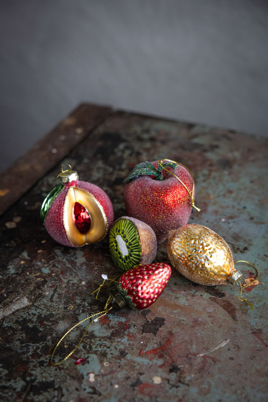 Äpple glitter julgranspynt hänge dekoration