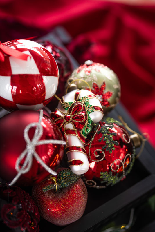 Äpple glitter julgranspynt hänge dekoration