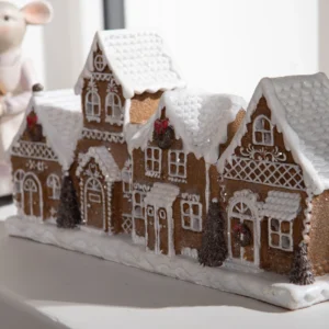 Ljushus pepparkakshus med ledbelysning juldekoration