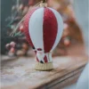 Tomte i luftballong med hänge julgranspynt