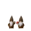 Vätte tomte med kotte och svamp i brunt