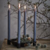 Rund svart adventsljusstake