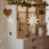 Girlang ornament mässing gammaldags juldekoration