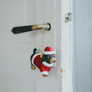 Juldekoration tax hund hänge glitter