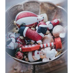 Juldekoration tax hund hänge glitter