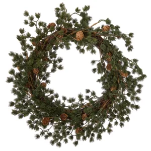 Krans larix lärk kvistar och kottar stor
